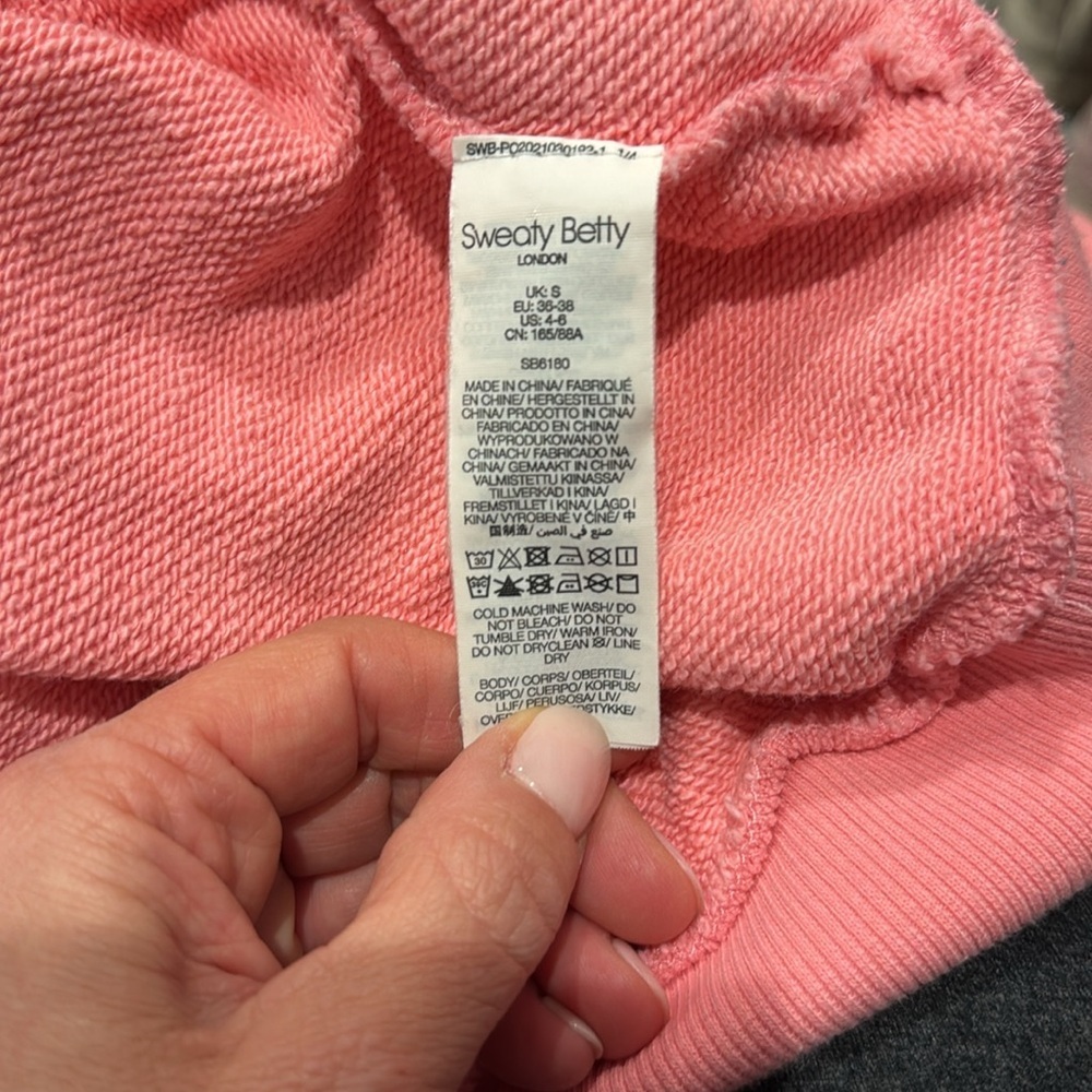 Sweaty Betty Pink Sweatshirt - Picture 5 of 5